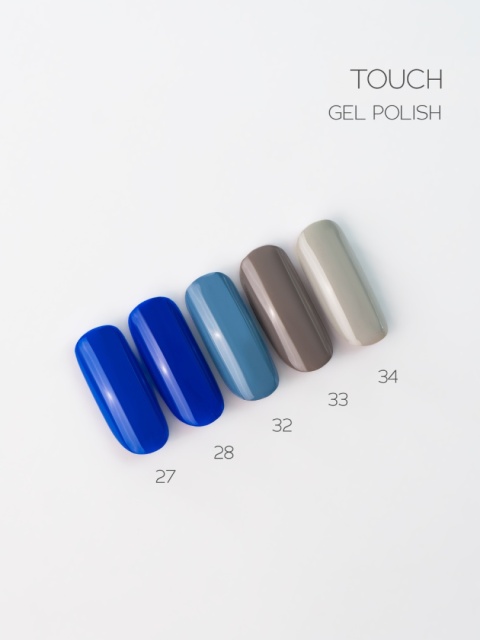 TOUCH gel polish 27 - granatowy kryjący lakier hybrydowy, 9 ml