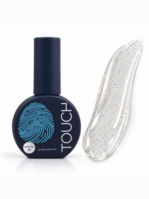 Top hybrydowy TOUCH Decor Top 05 z kolorowymi drobinkami, 13 ml