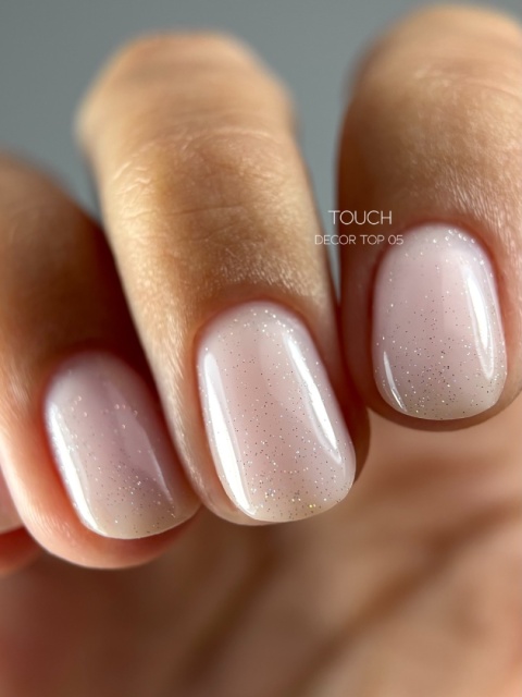 Top hybrydowy TOUCH Decor Top 05 z kolorowymi drobinkami, 13 ml