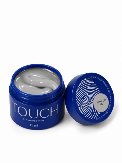 Żel budujący TOUCH Builder Gel 46 Stone - jasnoszary, 15 ml