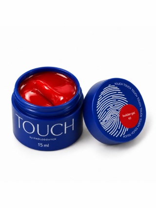 Żel budujący TOUCH Builder gel 43 Bloody Merry - czerwony, 15 ml
