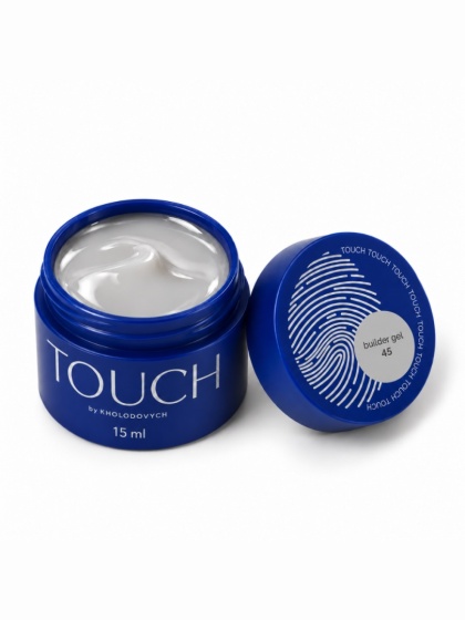 Żel budujący TOUCH Builder gel 45 Dust - mlecznoszary, 15 ml