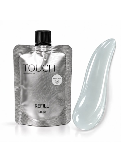 TOUCH Builder liquid 01 - biały mocny żel o płynnej koncystencji, 50 ml