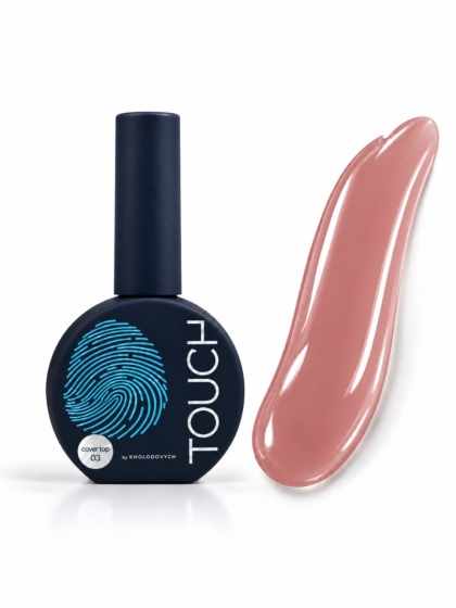 TOUCH Cover top 03 Blossom - różowo-bezowy półprzezroczysty top hybrydowy, 13 ml