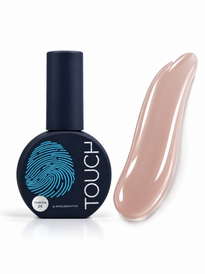 TOUCH Cover top 04 Camel - beżowo-kawowy kryjący top hybrydowy, 7 ml