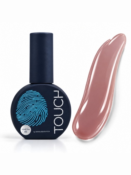 TOUCH Cover top 05 Satin - beżowy półprzezroczysty top hybrydowy, 7 ml