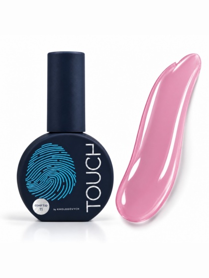 TOUCH Cover top 11 Rose Water - różowy półprzezroczysty top hybrydowy, 7 ml