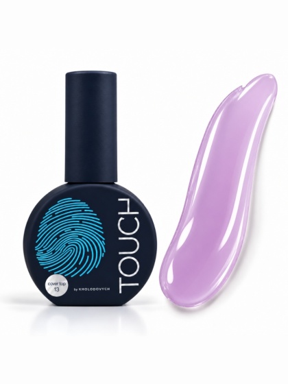 TOUCH Cover top 13 Zefir - różowy kryjący top hybrydowy, 7 ml