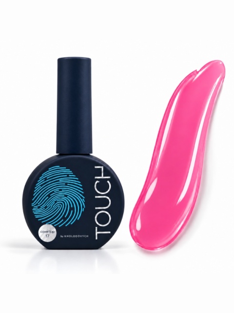 TOUCH Cover top 17 - nasycony różowy top hybrydowy, 13 ml