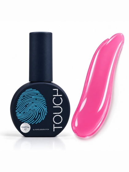 TOUCH Cover top 17 - nasycony różowy top hybrydowy, 7 ml