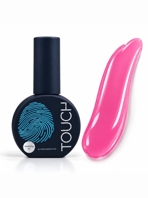 TOUCH Cover top 17 - nasycony różowy top hybrydowy, 7 ml