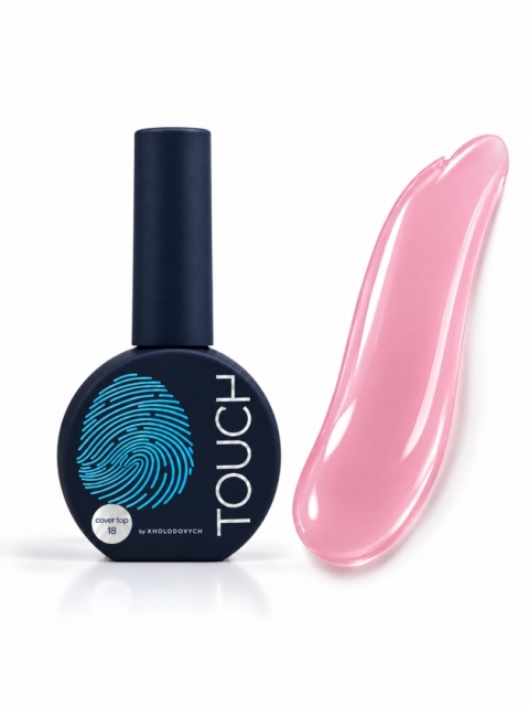 TOUCH Cover top 18 - półtransparentny, mlecznoróżowy top hybrydowy, 13 ml