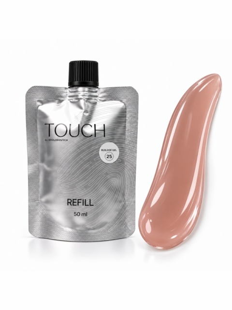 Żel budujący TOUCH Builder gel 25 Coffee cream - ciemnobeżowy, 50 ml