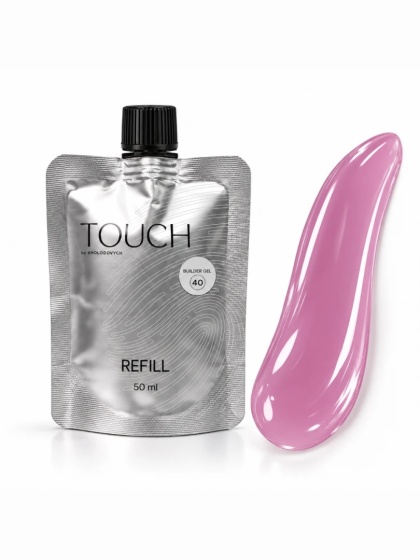 Żel budujący TOUCH Builder gel 40 Candy cotton - chłodno-rózowy, 50 ml